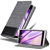 cadorabo Coque pour Sony Xperia Z1 Compact en Gris Noir - Housse Protection avec Fermoire...