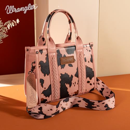 Image of Montana West x Wrangler Tote Bag for Women Western Cow Print Purse Designer Top Handle Handbags