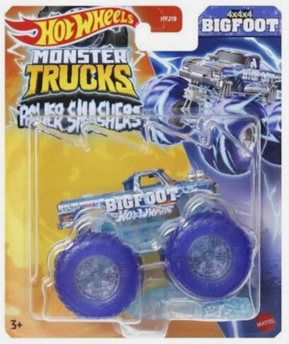 Hot Wheels Monster Trucks Bigfoot 2024, Power Smashers 1:64 Scale