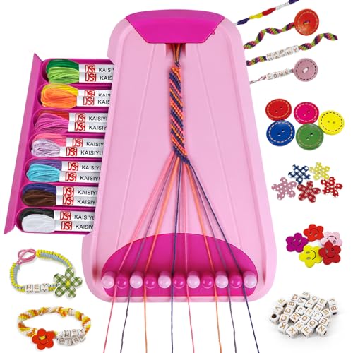 Rincalivestra Kit de Bracelet Brésilien pour Filles 6-12 Ans - 28 Fils Pré-découpés + 115 Perles - Loisirs Créatifs Cadeau Enfant - Activité Manuelle Fille 6 7 8 9...
