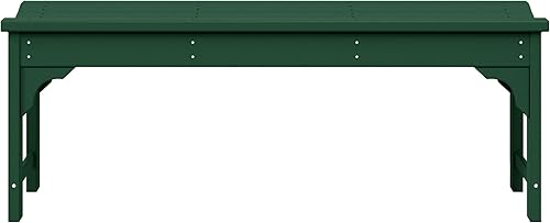 Vista 6 de WestinTrends Malibu - Banco para exteriores, resistente a todo tipo de clima, de madera de polietileno, sin espalda, para patio, jardín, asiento