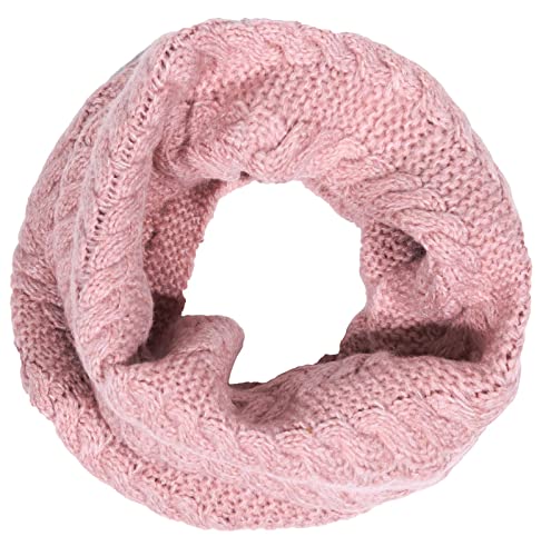 Vero Moda Damen Loop Schal VMPica Tubescarf gestrickter Schlauch-Schal 10249557 misty rose melange