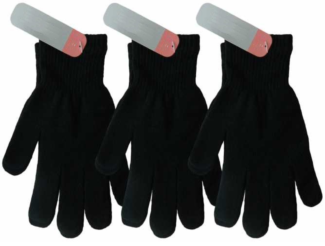 Onlybee Women's 1 Pair 1/2/3 Pairs Of Adults Unisex Black Gloves (1 Pair)