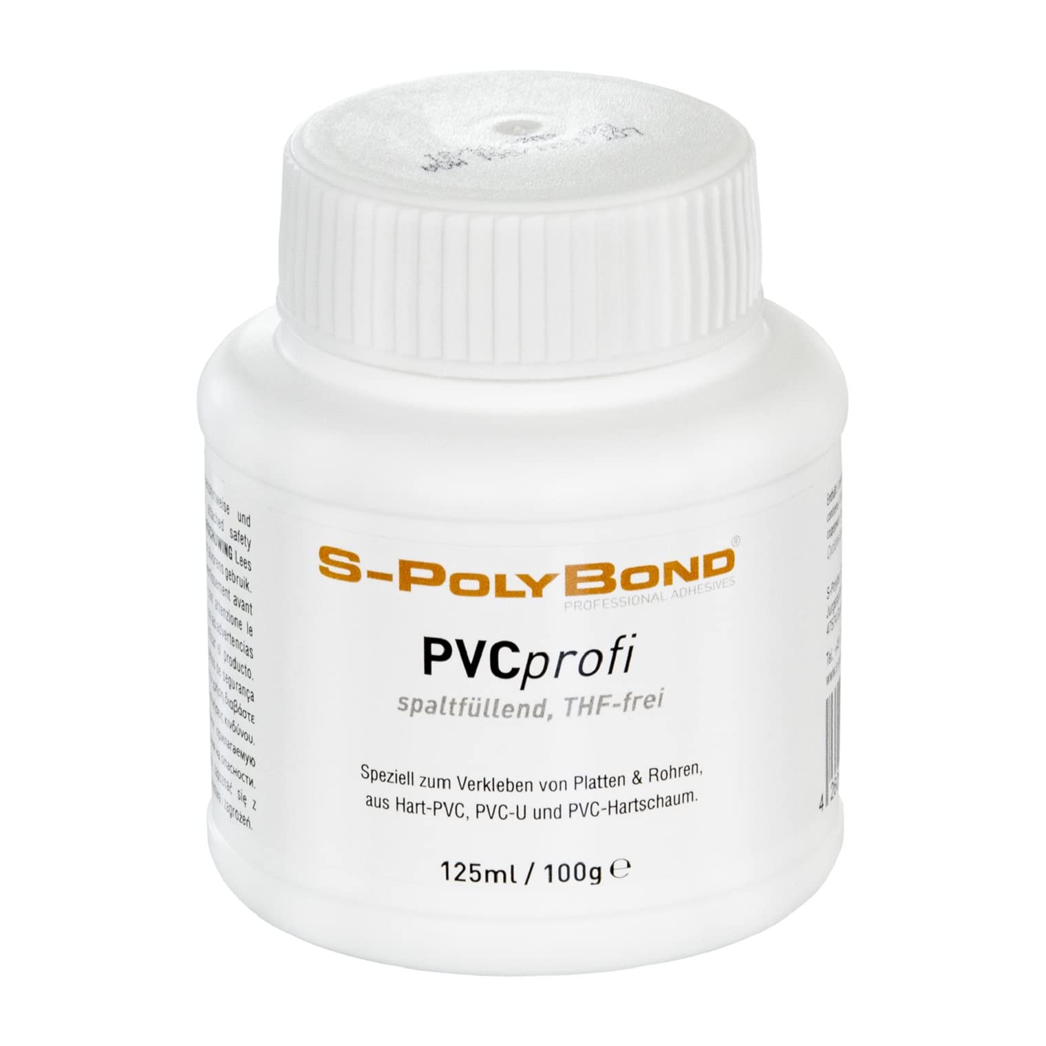 S-PolyBond® PVC Kleber, PVC-U Klebstoff | 125ml Dose mit Pinsel | geeignet zum Verkleben von Hart PVC Platten, PVC Rohren, Teichfolien, Planen und Kunstleder (5, PVC Kleber)