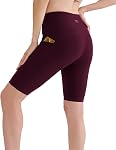 ALONG FIT 5" 11" Short de motard haute taille pour les femmes avec des poches entraînement Gym Yoga Compression Courte Squat Proof Leggings