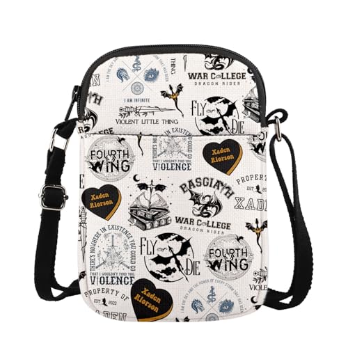 MAOFAED Literary Theme Crossbody Bag, Fantasy Book Reader Gift, Bookish Merchandise, Bookworm Shoulder Bag