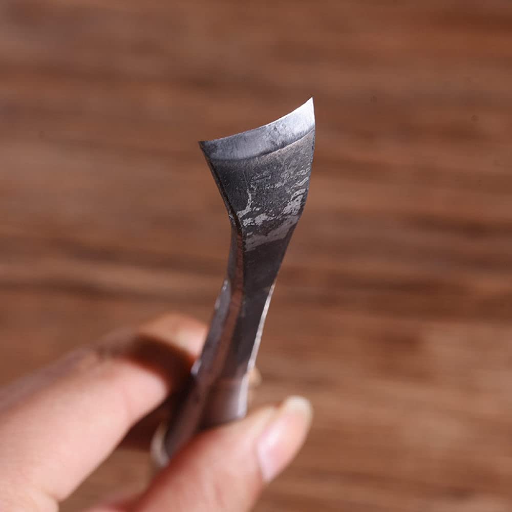 Scalpello per fori da scavo da 0,5-2 cm Coltello da intaglio per la lavorazione del legno per piatto cucchiaio, 5 dimensioni 1 pz