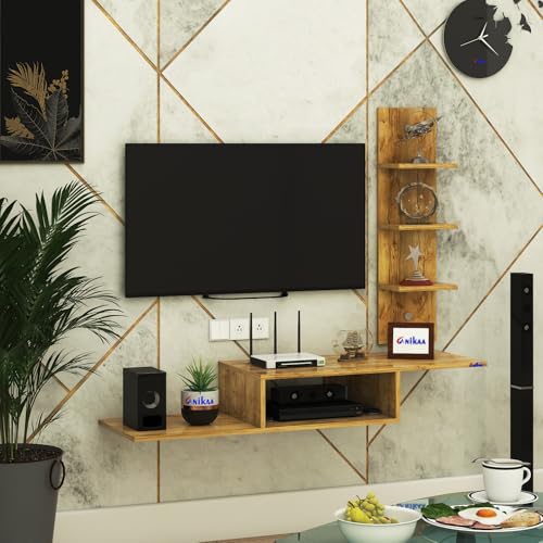 Image of Anikaa Thomas Engineered Wooden TV Unit /TV Stand /Wall Mounted TV Unit /TV Cabinet /TV Entertainment Unit (Giantwood) - Ideal for Upto 43 inch(D.I.Y)