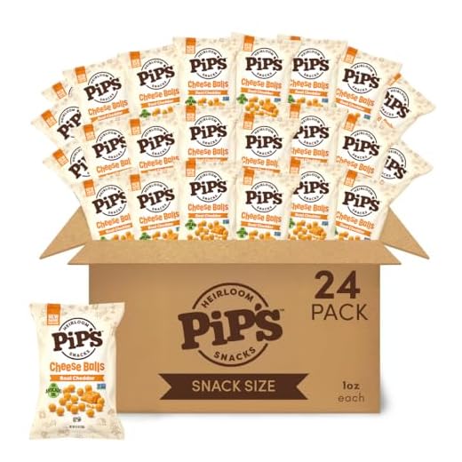 Pipcorn Heirloom Cheddar Cheese Balls 24 Pack