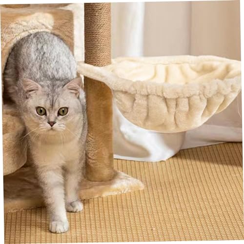Hamac de remplacement lavable pour arbre à chat grand modèle | Coussin suspendu beige - 4