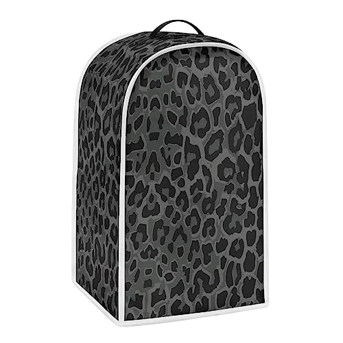 Image of Talayituse Black Leopard Print Blender Dust Cover, Fingerprint Protection Cover for Stand Mixer or Coffee Machine, Home Kitchen Appliance Cover for Stain Dust Resistant Supplies