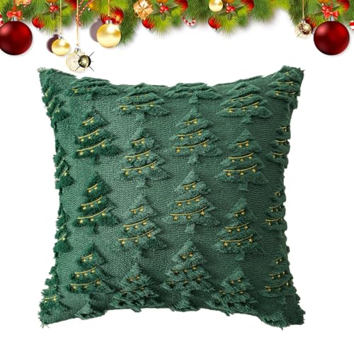 Weihnachtskissenbezug, Weihnachtsbaum-Kissenbezug, 30 x 30 cm,...