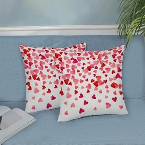 Valentines Pillow Covers 18x18 Inch Set of 2,Pink Love Heart Throw Pillows Case,Valentine's Day Mother's Day Anniversary Decorative Square Cushion Covers Farmhouse Outdoor Decor for Home Sofa Bed Valentines Pillow Covers 18×18 Inch Set of 2Pink Love Heart Throw Pillows CaseValentines Day Mothers Day Anniversary Decorative Square Cushion Covers Farmhouse Outdoor Decor for Home Sofa Bed