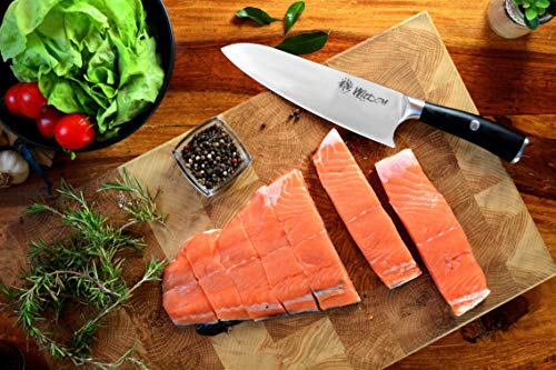 Chef Knife - Professional 8 Inches, High Carbon Stainless Steel, Ultra Sharp and Ergonomic Handle Perfect for Sushi, Chopping, Slicing, Dicing & Mincing. Wisdom Series Kitchen Knife - Thumbnail 7