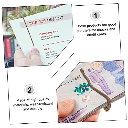 2Pcs Metal Spring Wallet Check Holders Cash and Credit Card Clips Compact Bill Clips for and Check Storage4