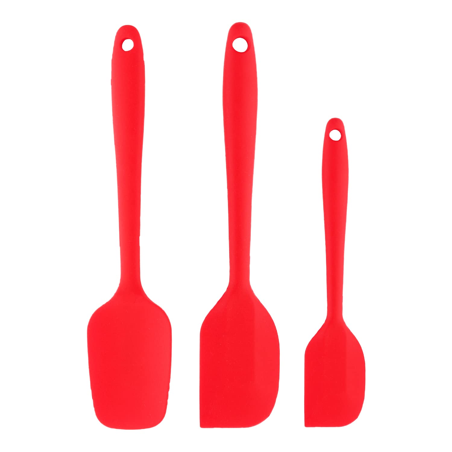 Frenchware Non-Stick Premium Silicone Spatula for Cooking, Baking & Mixing| Heat-Resistant up to 230°C| Food-Grade & BPA-Free | Dishwasher Safe | FDA Approved (Set of 3 - Spatulas)