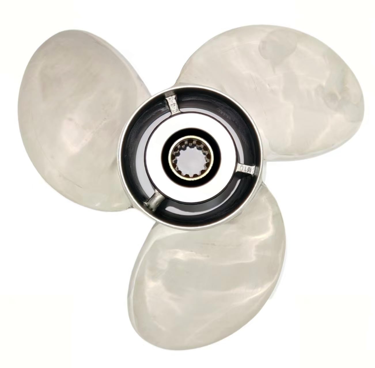 WONENGDA 10 3/8 x 14 Stainless Steel Outboard Boat Propeller for