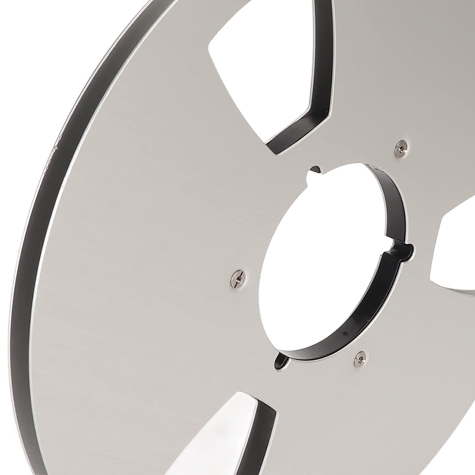 1/4 10 Zoll Leere Bandspule für Roar Reel-to-Reel-Bandspieler, Aluminium 3 Löcher Offene Spule Tonband-Leerspule für NabTEAC Universal-Ersatz (Silber)