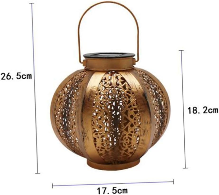 Solar Powered Iron Pumpkin Decor Led Outdoor Lamp Led Solar Lanterns for Garden Patio Decorative Lighting