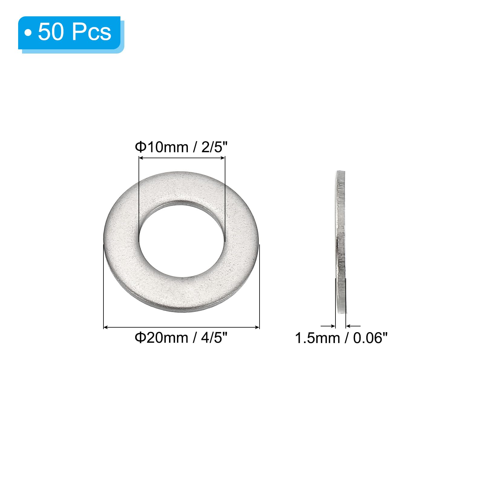 PATIKIL 304 Stainless Steel Flat Washer - Image 2
