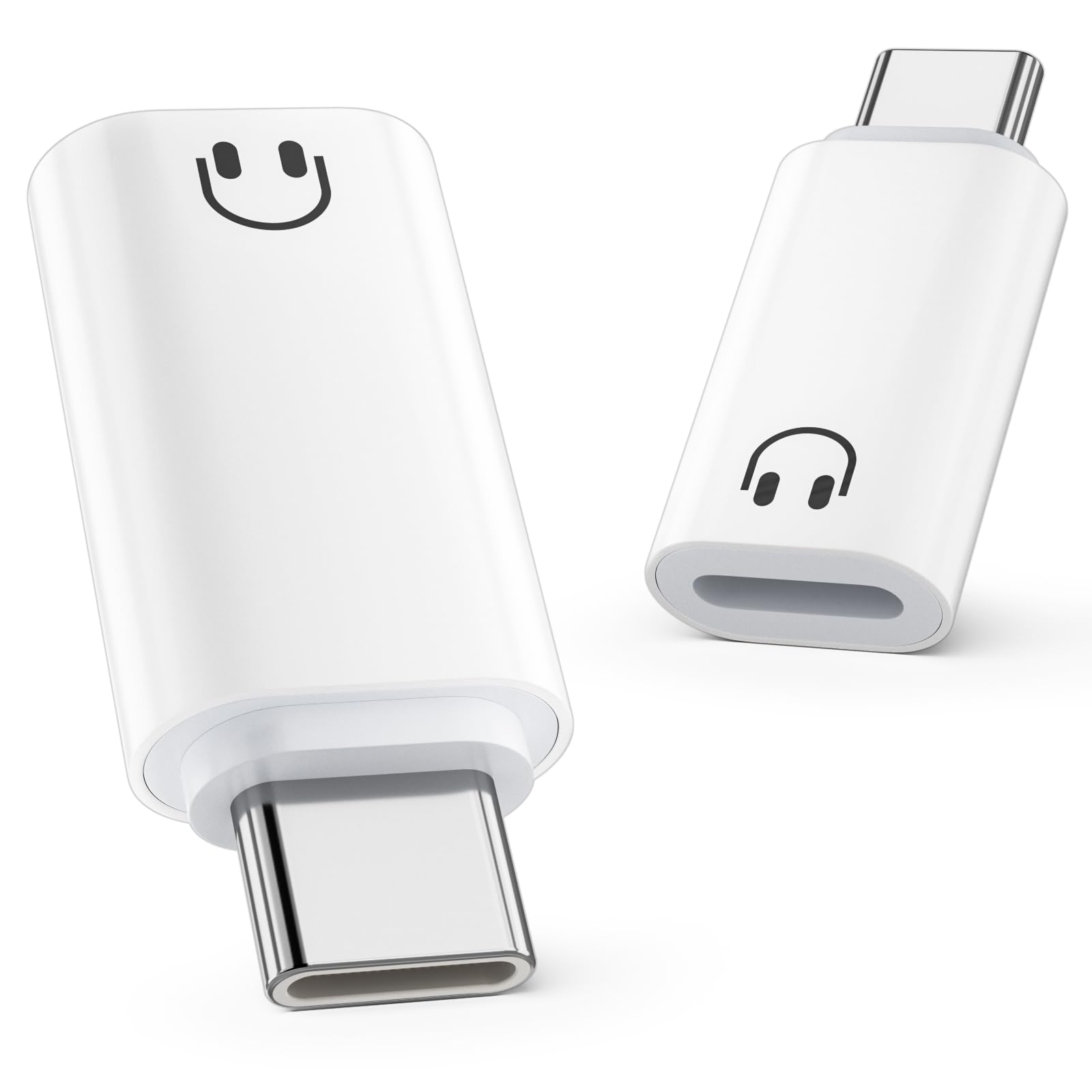 Adaptateur USB C vers Lightning Audio, USB C mâle vers Lightning, Compatible iPhone 16/15, Blanc