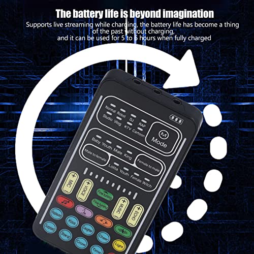 Multifunktions Sprachwechsler, Tragbares Soundauto, Live Soundkarte für Game Anchor Aufnahmecomputer für für für Switch (englische Version)