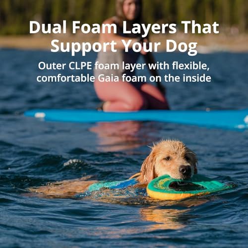 Ruffwear Float Coat Hundejacke, Auftrieb und Auftrieb, Hundeweste für sicheres Schwimmen, Bootfahren, Wassersport, Deep Blue, Small