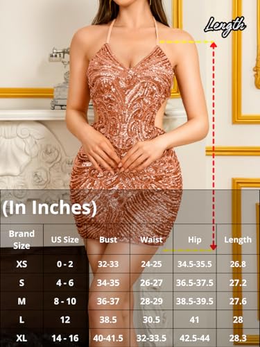 Image of ShawGobow Sequin Dress for Women,Glitter Sparkly Backless Bodycon Mini Dresses,Sexy Concert Outfits Prom Homecoming