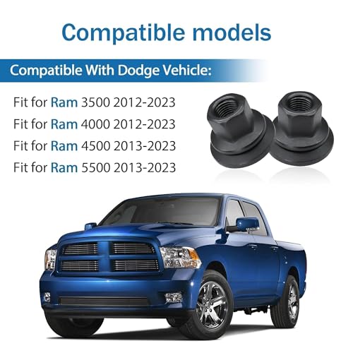 Image of 10Pcs Wheel Lug Nut Compatible with 2012-2022 Dodge Ram 3500 4000 4500 5500 Models M14-1.5 Flange - 22mm Hex 28.5mm Length Medium Pack of 10pcs Replace # 611-936 6509424AA