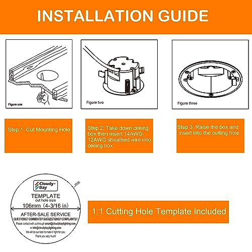 Cloudy Bay CBOWCJB18-3PK [3 Pack] Cloudy Bay Round Electrical Box,Old Work Junction Box,Ceiling Box,18 Cubic Inches Pancake Box,Ul Listed thumb #4