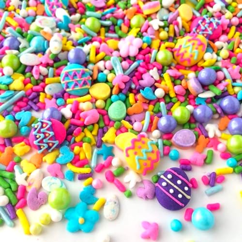 Easter Egg Sprinkle Mix | Spring Pastel Edible Decorations |