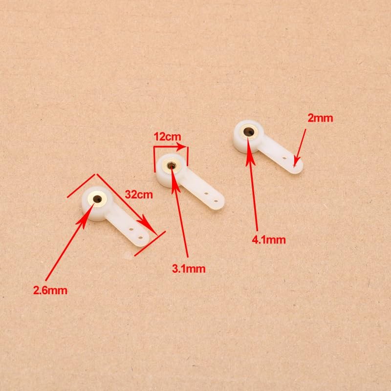 3PCS Nylon Steering Arm Rocker Shaft Inner Hole 2.6/3.1/4.1MM Landing Gear Rudder for RC Ship/Airplane DIY Model Accessories(2.6mm)