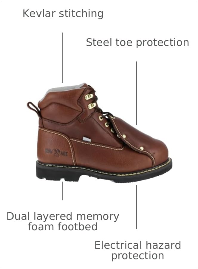 Image of Iron Age Men's Groundbreaker Steel Toe Brown 12 M