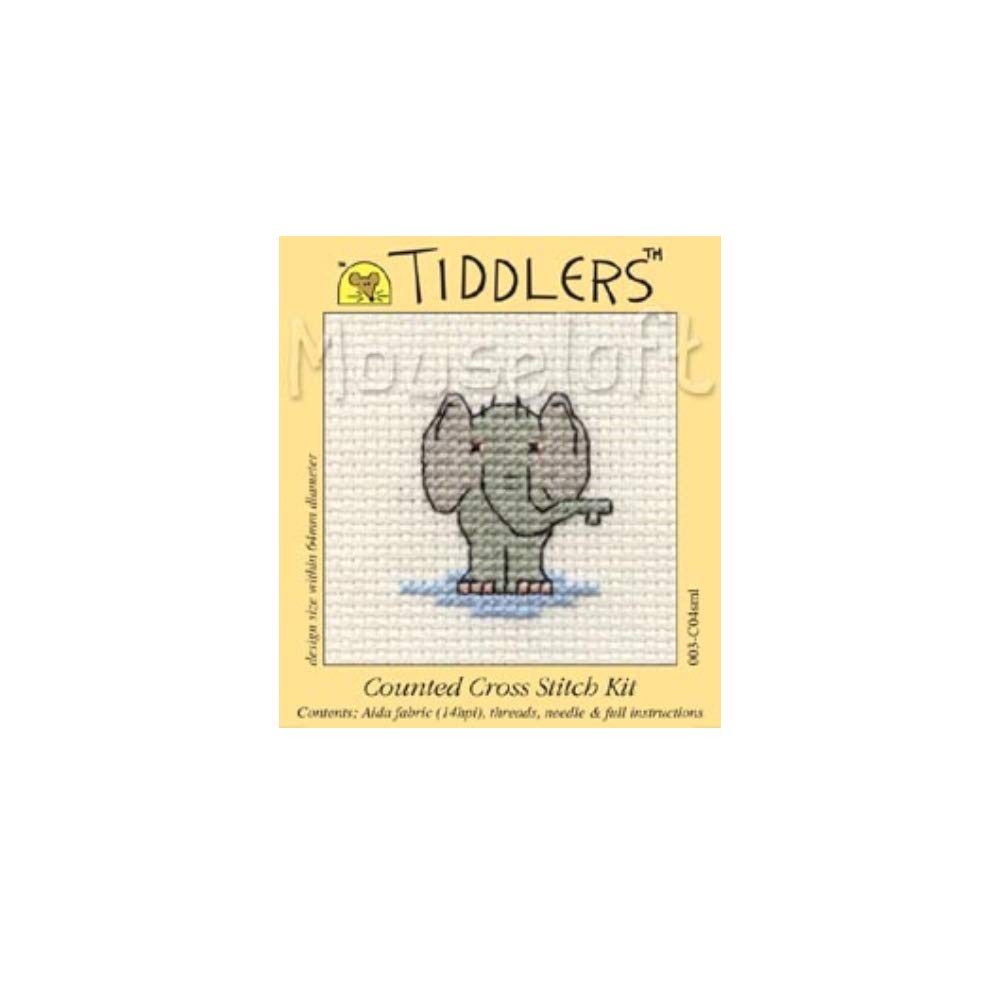 Mouseloft Cross Stitch Kit - Tiddler Range - Elephant