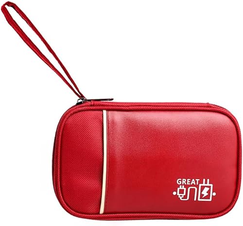 Accesorios Electrónicos Carry Case, Bolsa de almacenamiento portátil impermeable de doble capa, Organizador electrónico, Bolsa organizadora de