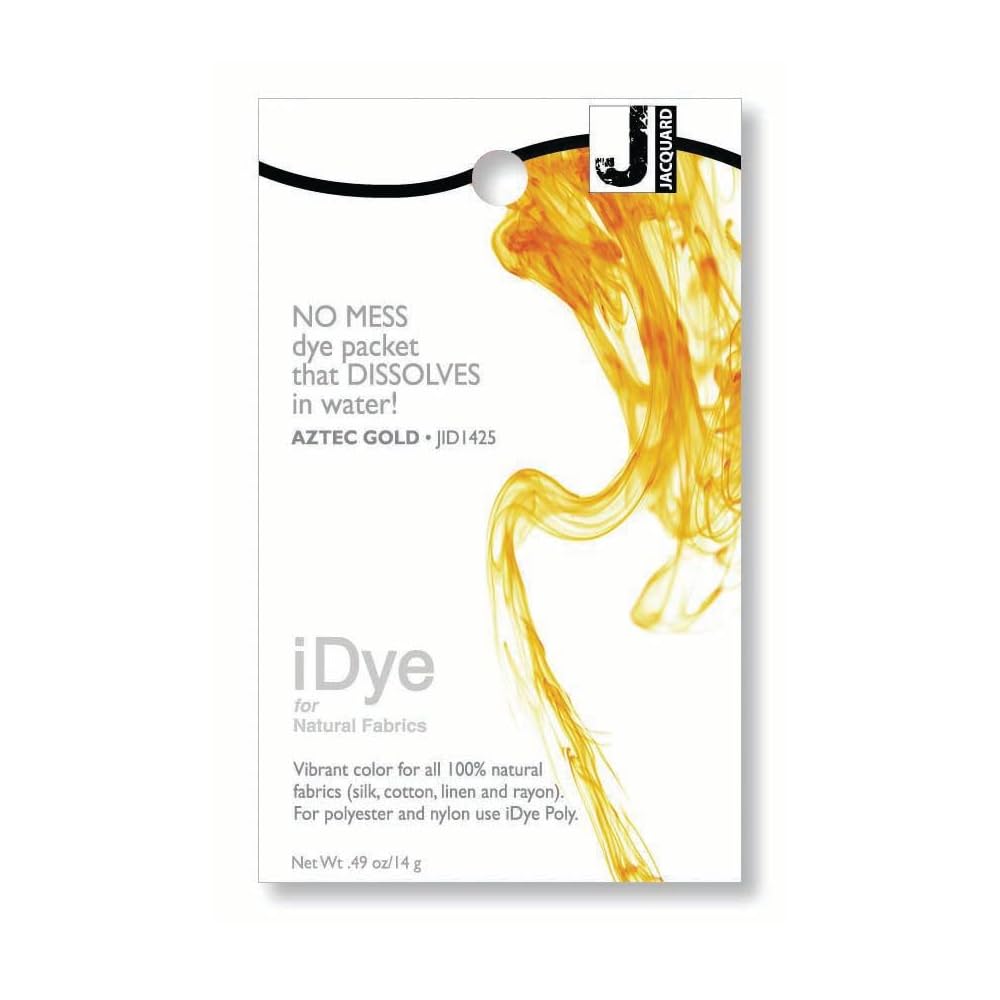 Jacquard Aztec Gold Idye Fabric Dye For Textiles Using Natural Fibres14g No Mess Packet