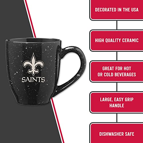 Image of Rico Industries NFL Football 16 oz Team Color Laser Engraved Speckled Ceramic Coffee Mug