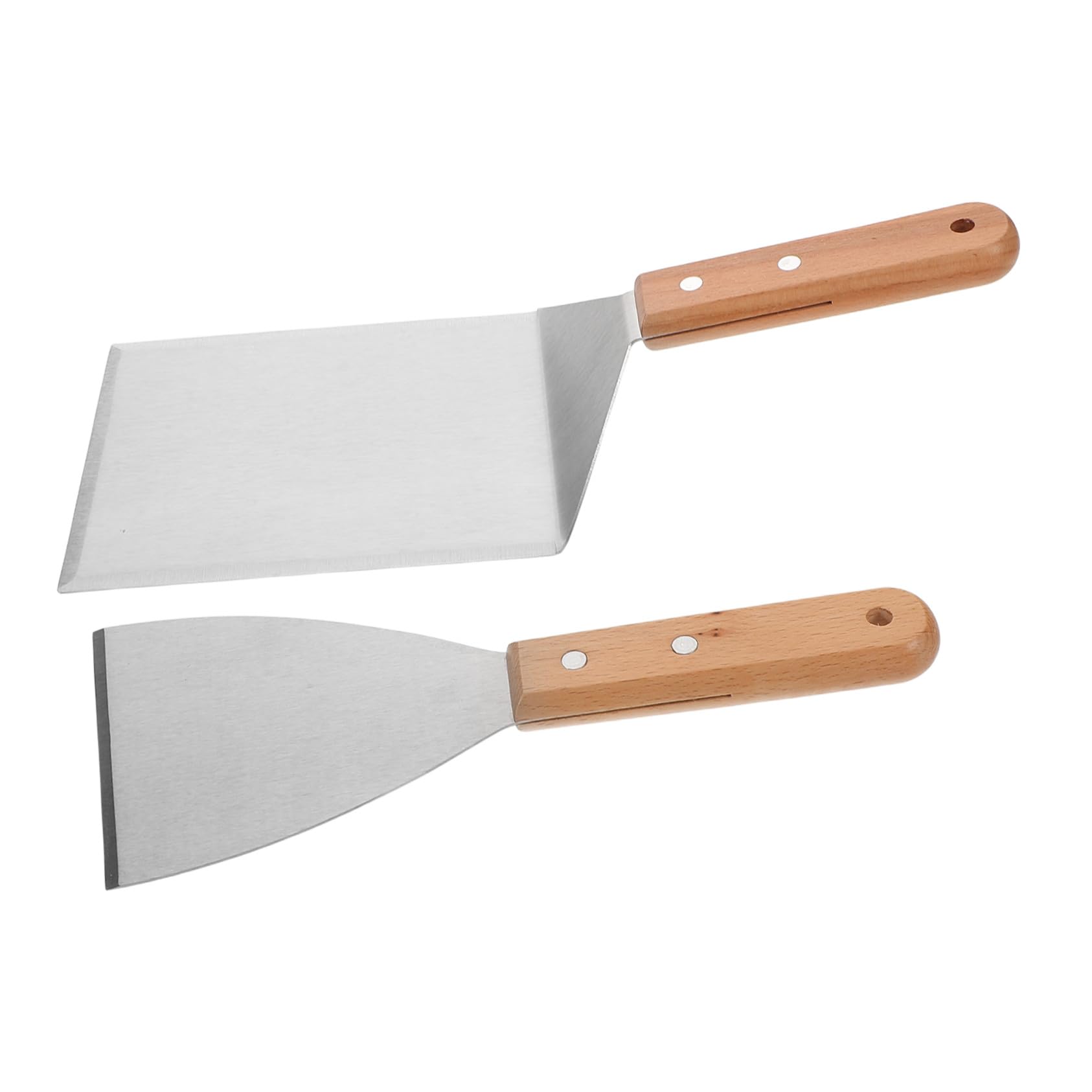 Gatuida 2pezzi Spatola Per Barbecue in Acciaio Inox Da Raschietto Spatola Lunga Girevole Per Grigliate Hamburger Pancake e Uso in Cucina