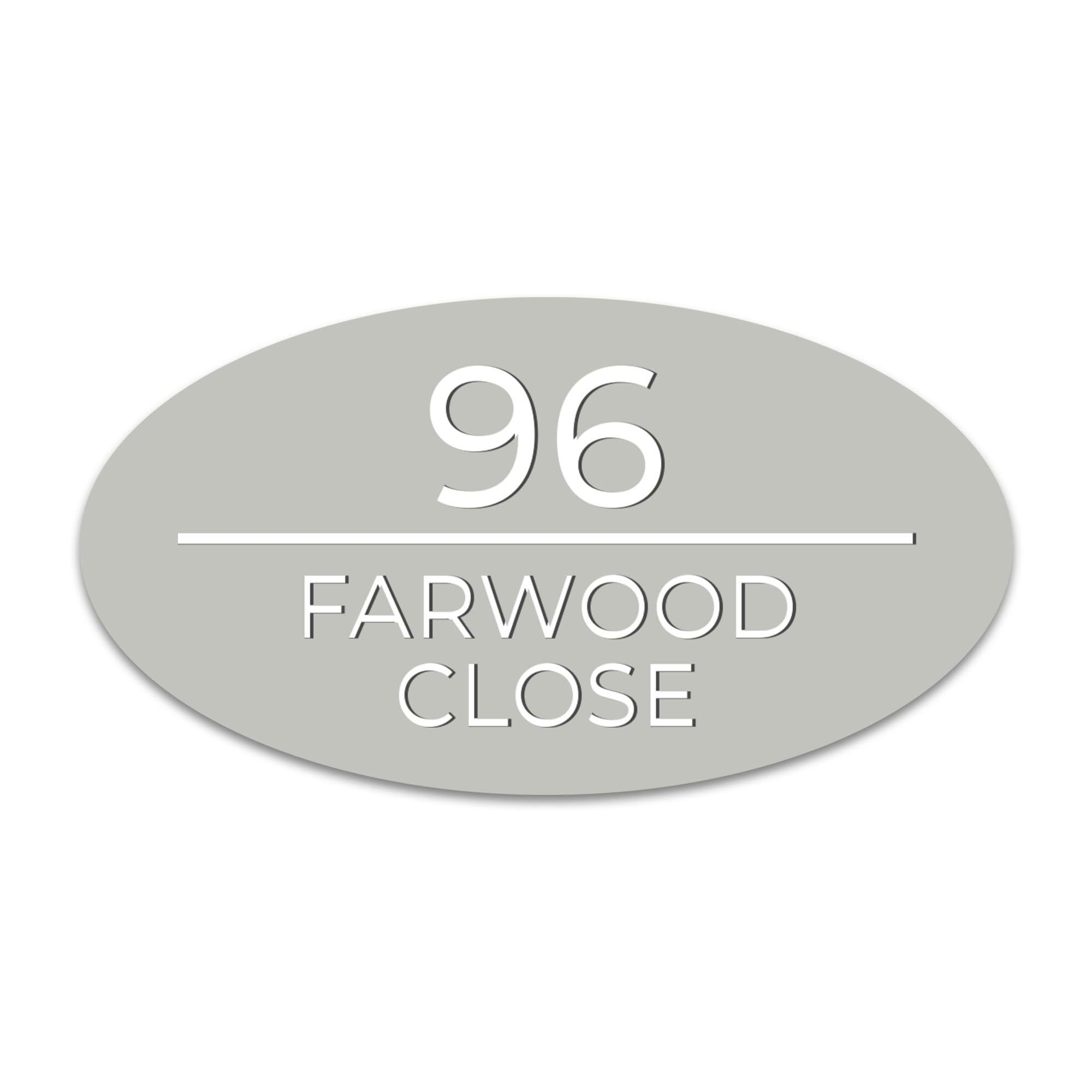 Personalised Outdoor House Sign – 3D Custom Laser Cut Door Number and Street Name Plaque, Modern Weatherproof Address Sign for Home, Apartment or Office