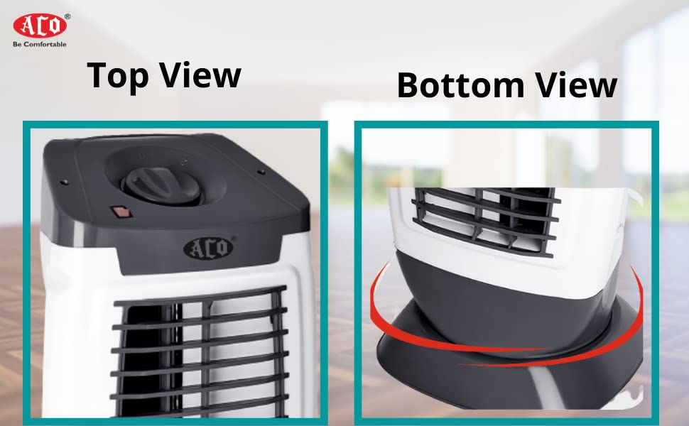 Image of ACO Jumbo A-103-P Tower Fan with 25 Feet Air Delivery | High Speed | 120 Body Oscillation from Base | Anti Rust Body (White)