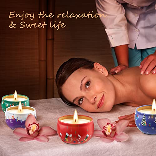 Tonsooze Scented Candle Gift Set, 12-delige kerstkaars set, natuurlijke soy wax aromatherapie kaarsen Christmas Candle Set Aroma Kaarsen voor Kerstmis, verjaardag, Valentijnsdag, bad, yoga - Image 6