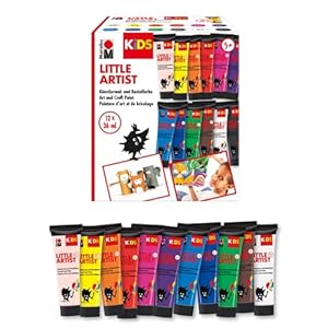 Marabu KiDS Little Artist Künstlermalfarbe, 12 x 36ml