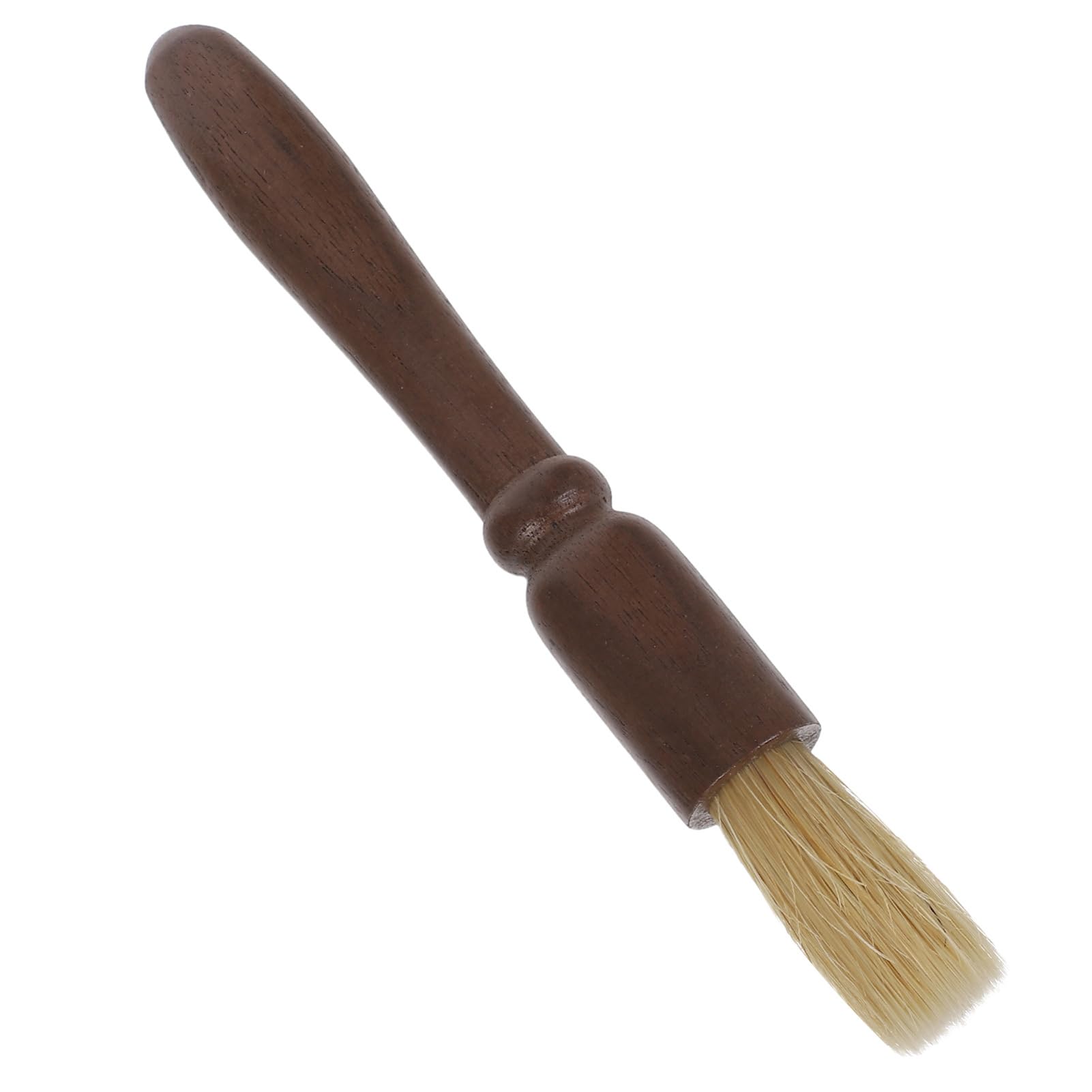 PRETYZOOM Espresso Cleaning Brush with Long Walnut Handle Versatile Tool for Coffee Machines BBQ Grills Tough Bristles for Cleaning Elegant Design for Kitchen Grill Use