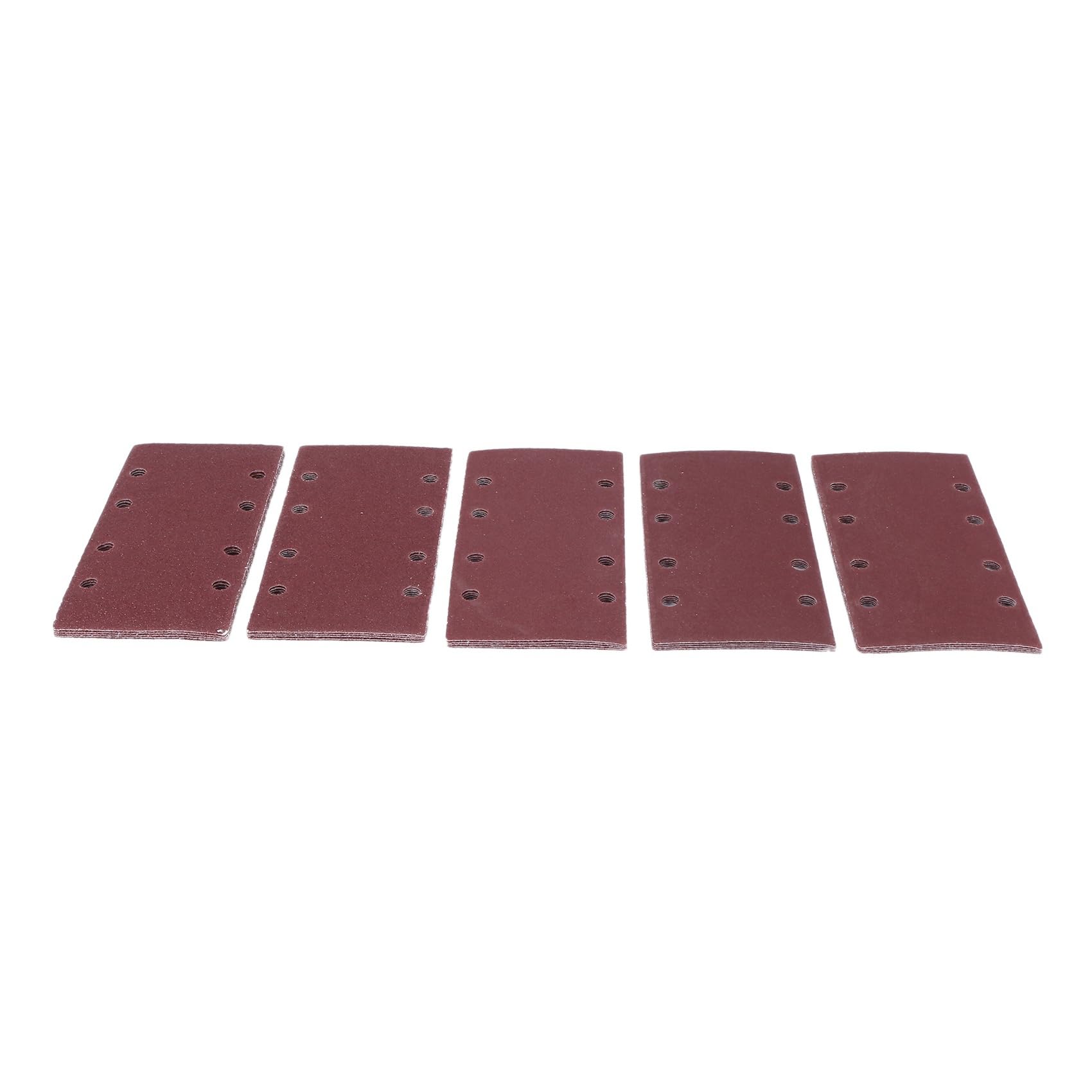 150 Pezzi Levigatrici,Carta Abrasiva Gancio e Passante Foglio Sabbia 93X186mm Perforato 8 Fori Granulosita' 40/60/80/120 Montatura Fogli Levigatrice Orbitale Alluminio Grano Ossido