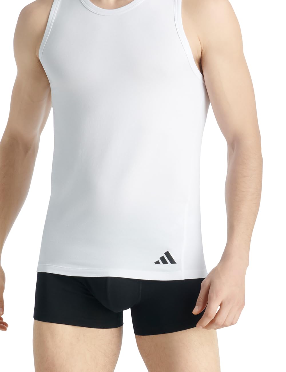 Adidas camiseta tirantes hombre (paquete de 2) - camiseta interior hombres (talla S - 3XL) - camiseta sin mangas para hombree cómoda