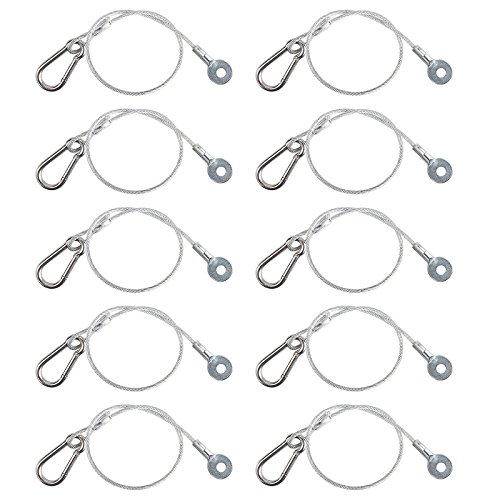 10 Pack Stage Light Safety Cables 66 Pound 11.8