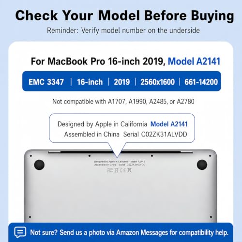 Image of A2141 Screen Replacement A2141 LCD for 16 inches MacBook Pro 2019 Year 2560x1600 Replacement LCD Full Assembly for EMC 3347 661-14200 Space Grey