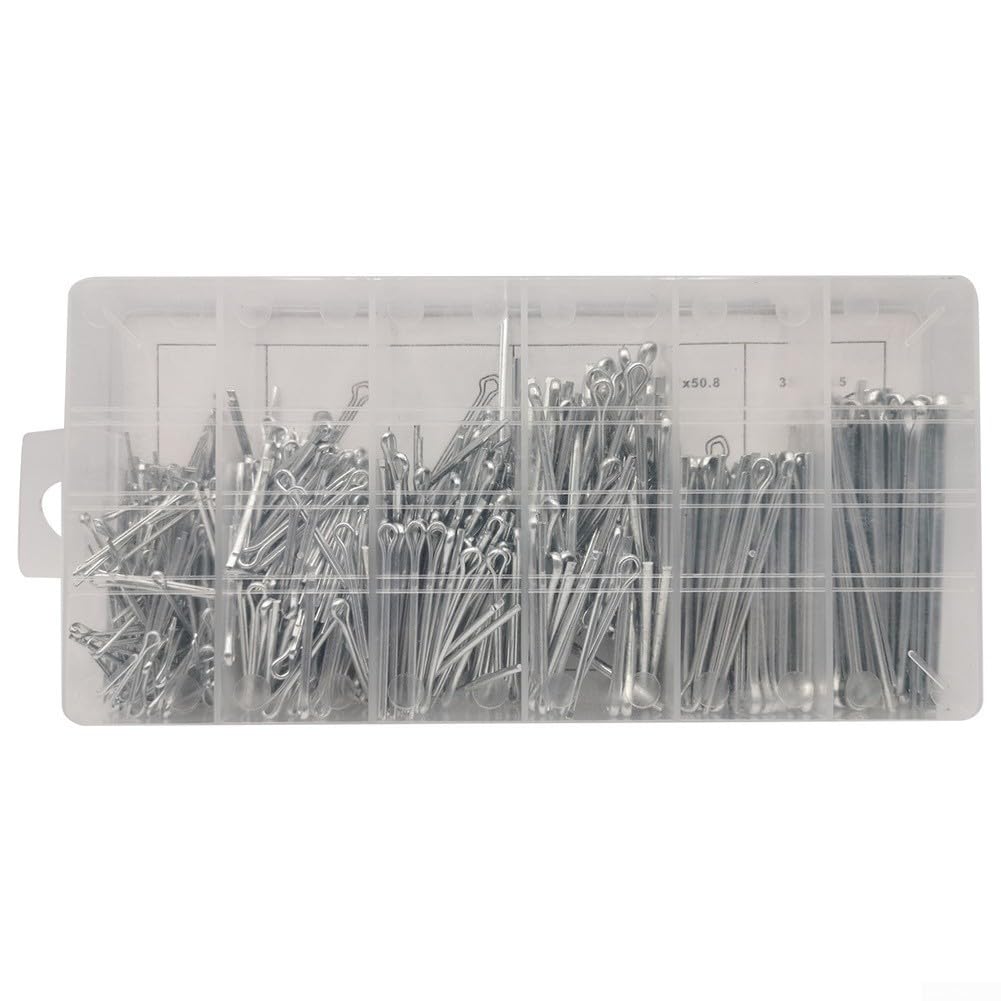 Kit de pasadores de 555 piezas con clips R surtidos, pasadores de indexación de resorte para fijación industrial y retención de componentes
