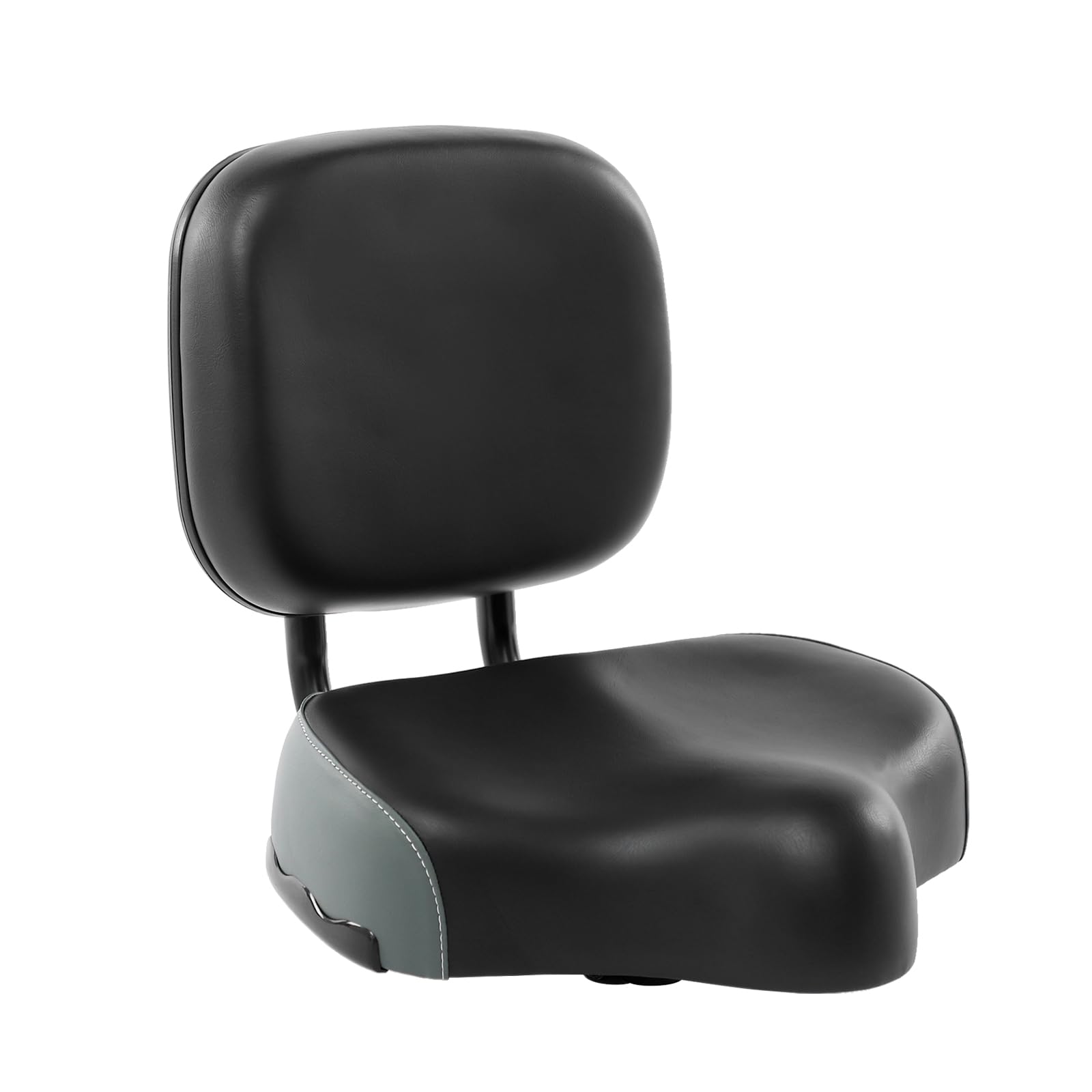 Cómodo asiento de bicicleta con respaldo,Asiento amplio y cómodo,Ancho del sillín de la tija del sillín,Acolchado ergonómico, Respaldo ajustable,Espuma de poliuretano amortiguadora,Asiento de repuesto