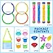 Feivando 20 Pcs Pool Diving Swimming Toys for Kids Diving Rings Sticks Gems Underwater Training Sinking Toys with Storage Bag for Summer Water Games Party Favors